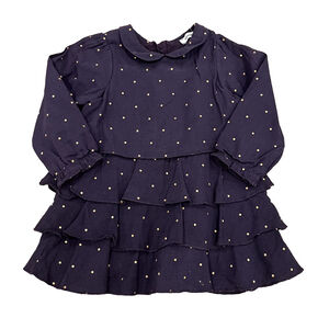 3 Pommes Girls Navy | Gold Dress size: 12 Months